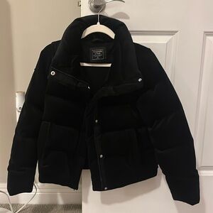 Abercrombie Black Velvet Puffer - Medium